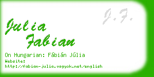 julia fabian business card