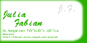 julia fabian business card
